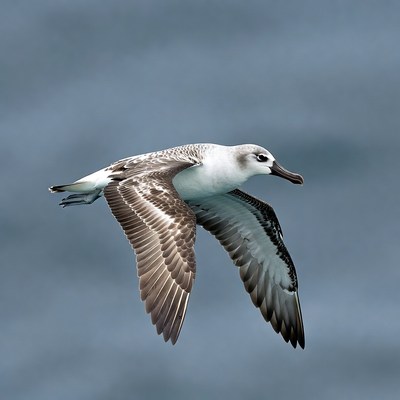 Northern Fulmar Flying over Ocean
