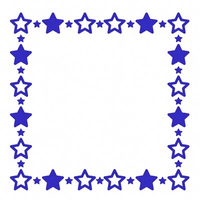 Blue Star Border Frame