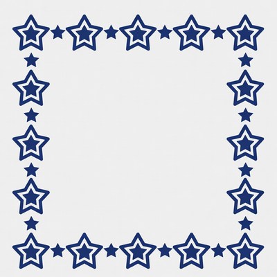 Blue Star Border Frame