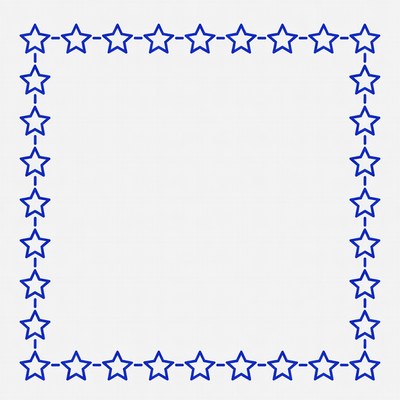 Blue Star Border Frame