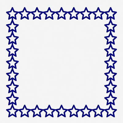 Blue Star Border Frame