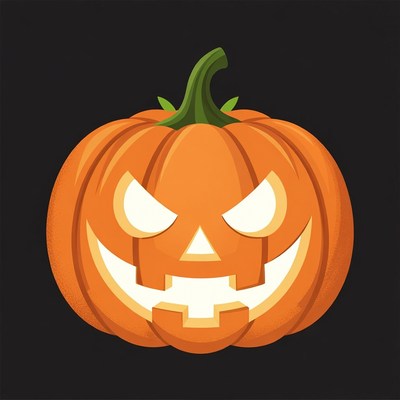 Carved Jack-o-Lantern Pumpkin