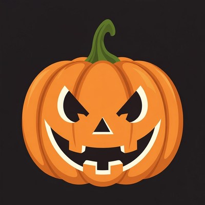 Jack-o'-lantern pumpkin illustration