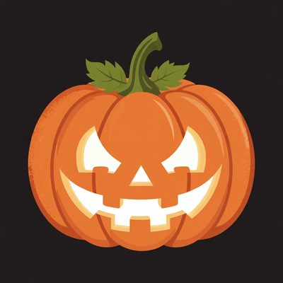 Jack-o'-lantern pumpkin illustration