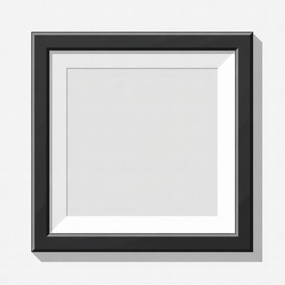 Empty Black Picture Frame