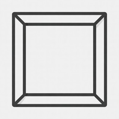 3D Square Frame Icon