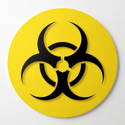 Yellow Biohazard Symbol