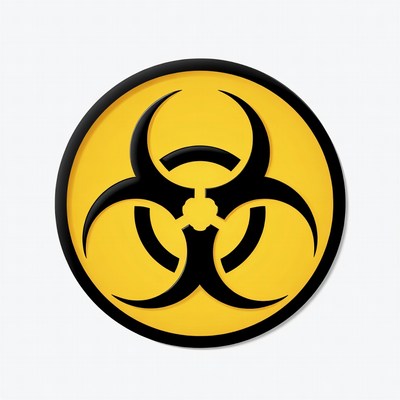 Yellow Biohazard Symbol