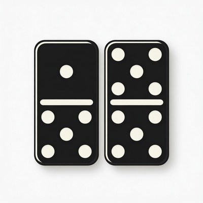 Two Black Domino Tiles