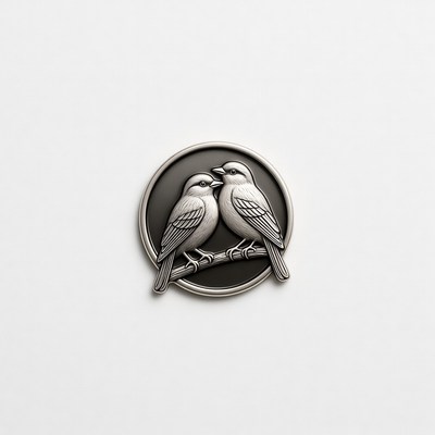 Two Birds on Branch Emblem