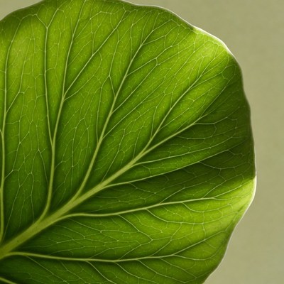 Vibrant Green Leaf Close-Up