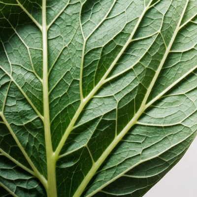 Close-up Green Leaf Veins