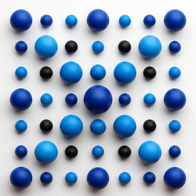 Blue and Black Balls Pattern