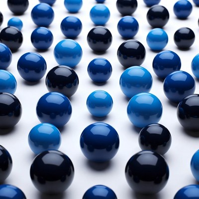 Blue and Black Spheres Pattern