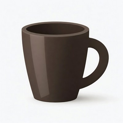 Brown Mug with Handle