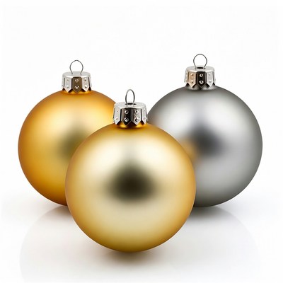 Gold and Silver Christmas Ornaments