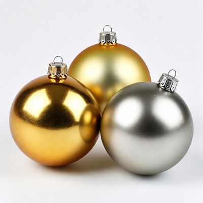 Gold and Silver Christmas Ornaments