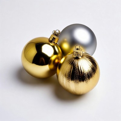 Gold and Silver Christmas Ornaments