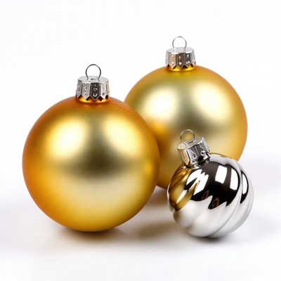 Gold and Silver Christmas Ornaments