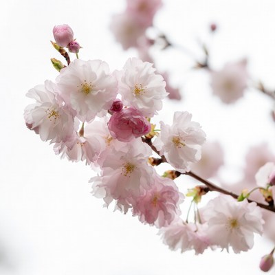 Pink Cherry Blossom Branch