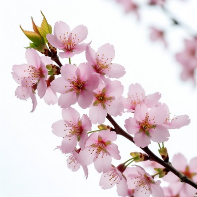 Pink Cherry Blossom Branch