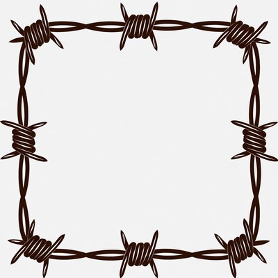 Barbed Wire Border Illustration
