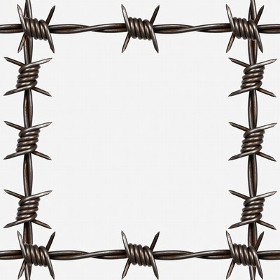 Barbed Wire Border Frame