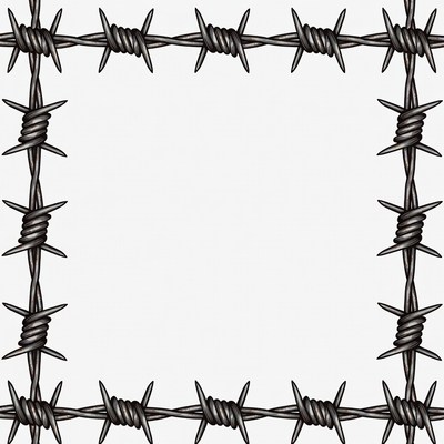 Barbed Wire Border Frame