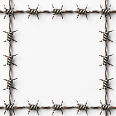 Barbed Wire Border Frame