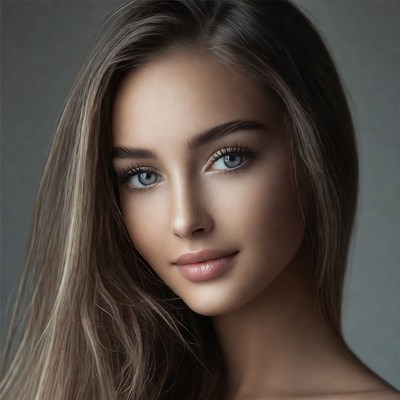 Beautiful woman with blue eyes