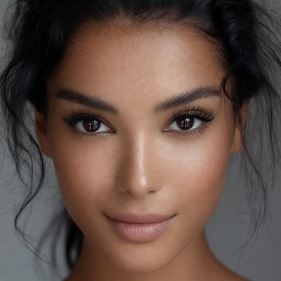 Beautiful woman with dark hair