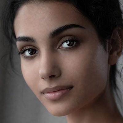 Beautiful Asian woman close-up portrait