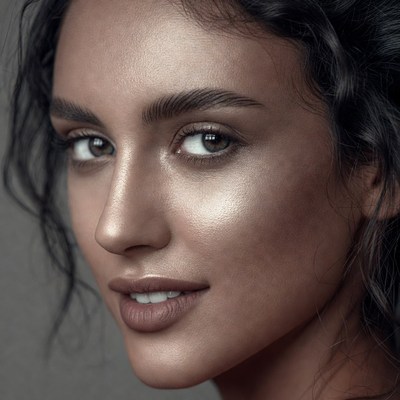 Beautiful woman close-up portrait