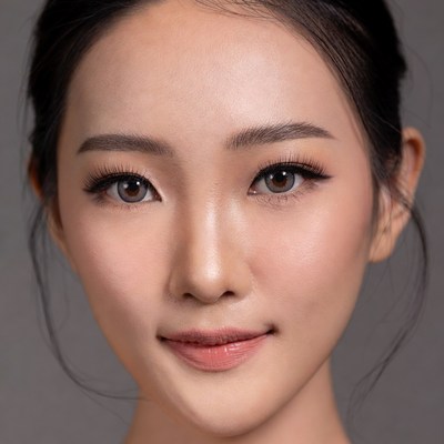 Beautiful Asian woman close-up portrait