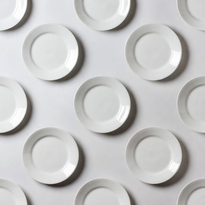 White Plates Pattern on Background