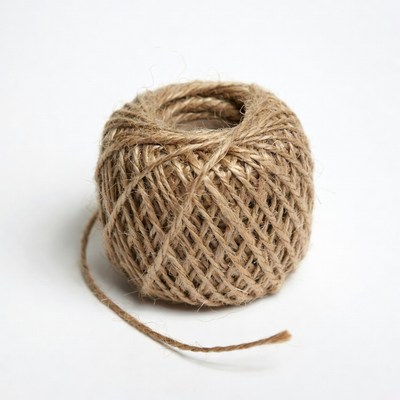 Twine Ball on White Background