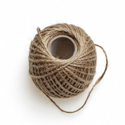 Twine Ball on White Background