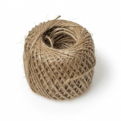 Twine Ball on White Background