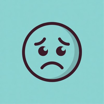 Sad Emoji Face Illustration