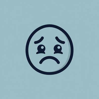 Sad crying face emoji