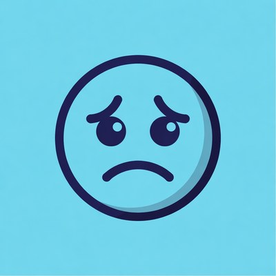 Sad face emoji illustration