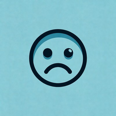 Sad face emoji illustration