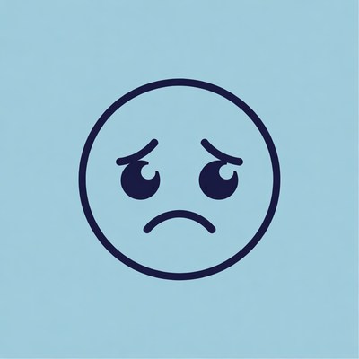 Sad crying face emoji