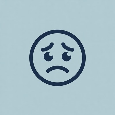 Sad face emoji illustration