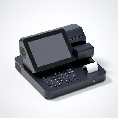 Modern Black POS Terminal