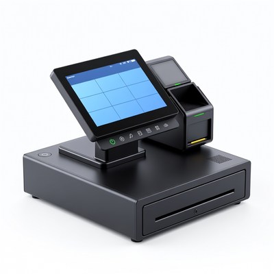 Modern Black POS Terminal System