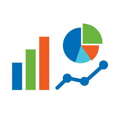 Colorful Bar Chart Pie Chart Line Graph