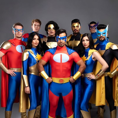 Superhero Team Posing Together