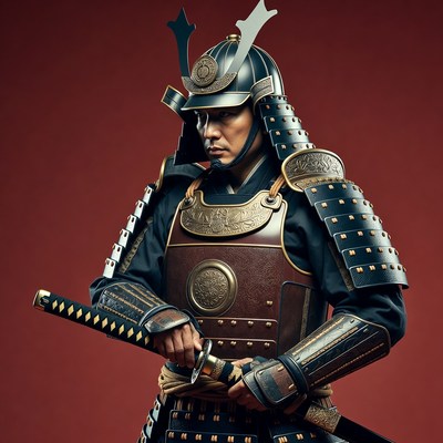Samurai Warrior Holding Katana