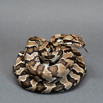 Coiled Ball Python Snake